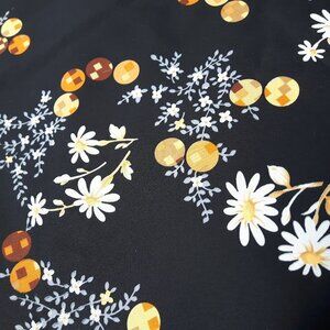 Large Chinese Lantern Daisy Japanese Print Fabric